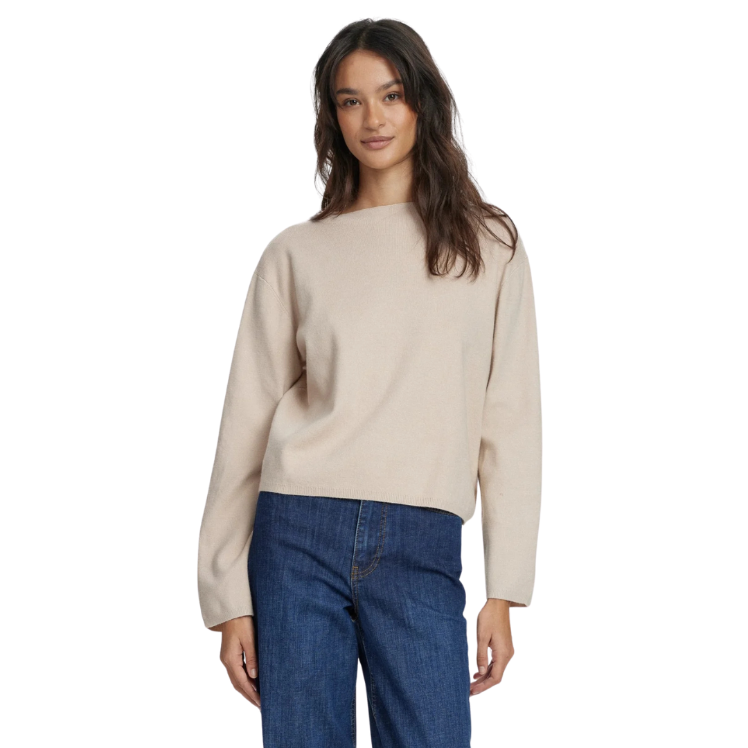 NÜMPH || NUCARMA CROP PULLOVER Grey Morn