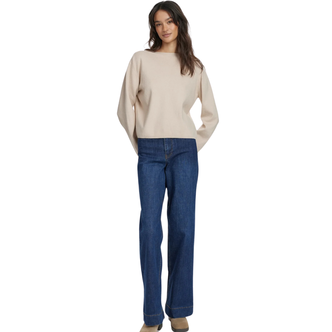 NÜMPH || NUCARMA CROP PULLOVER Grey Morn