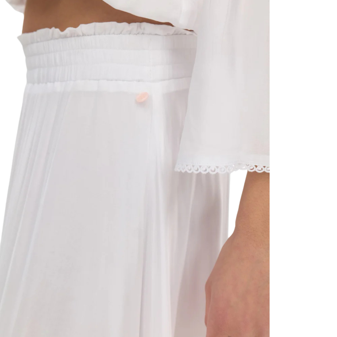 NÜMPH || NUGAYA LONG SKIRT BRIGHT WHITE