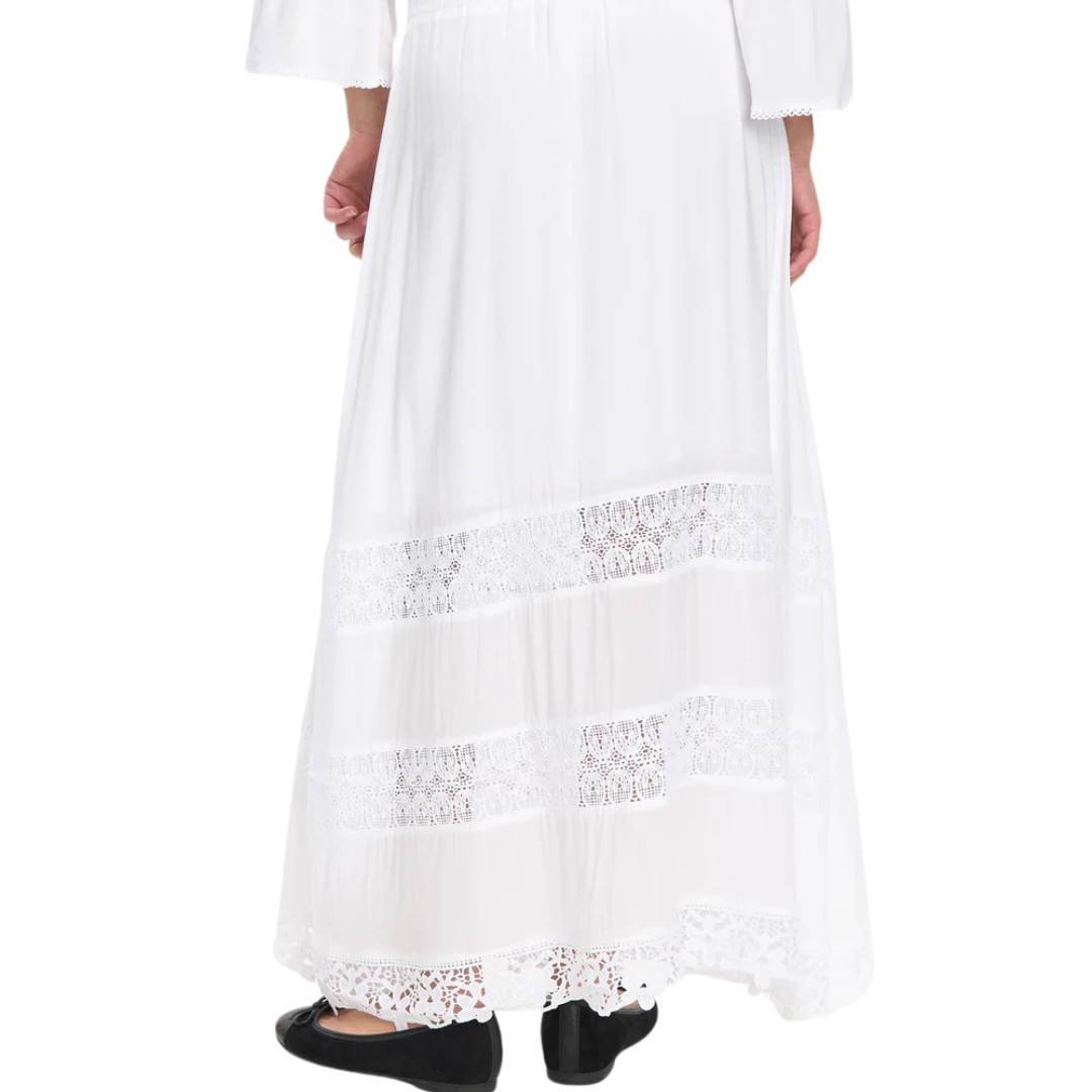 NÜMPH || NUGAYA LONG SKIRT BRIGHT WHITE