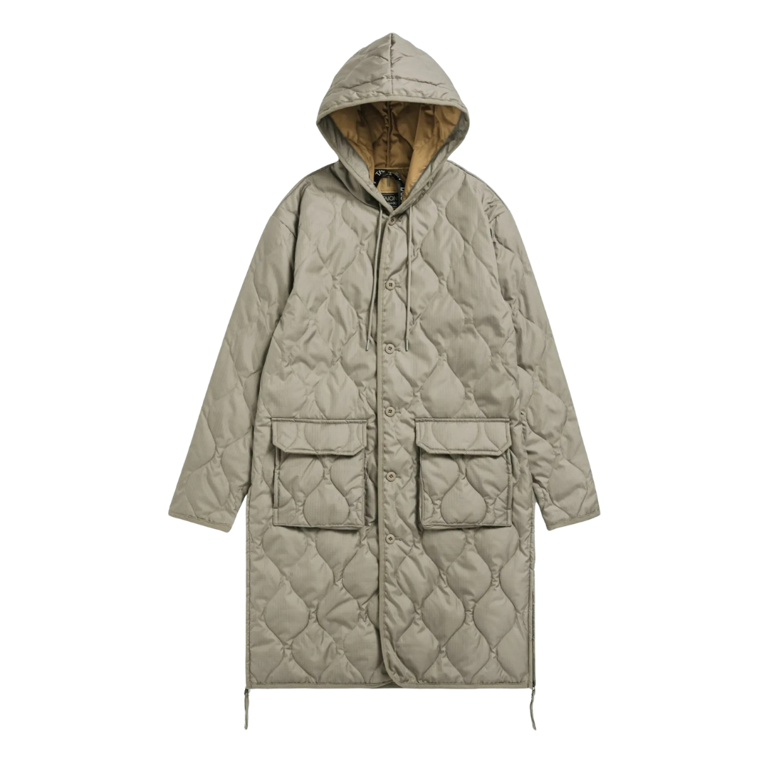 TAION || MILITARY HOOD LONG DOWN JKZ D.SAGE GREEN