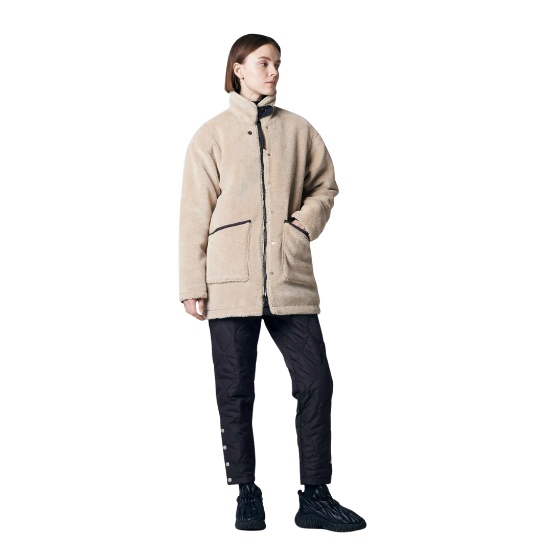 TAION || MILITARY RIVERSIBLE DOWN BOA JACKET CHOCO BEIGE