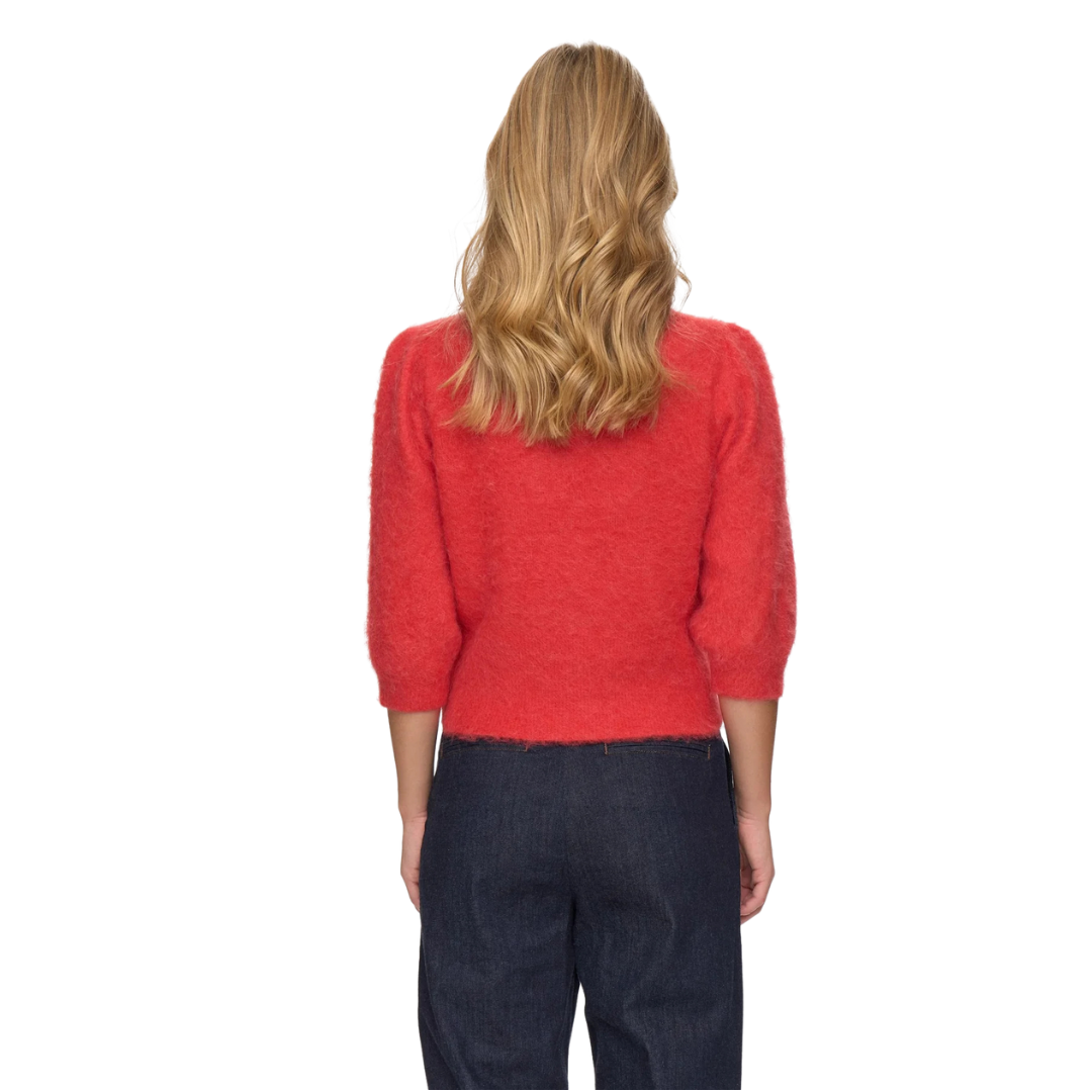 NÜMPH || NUSURI BRUSHED SS PULLOVER FIERY RED