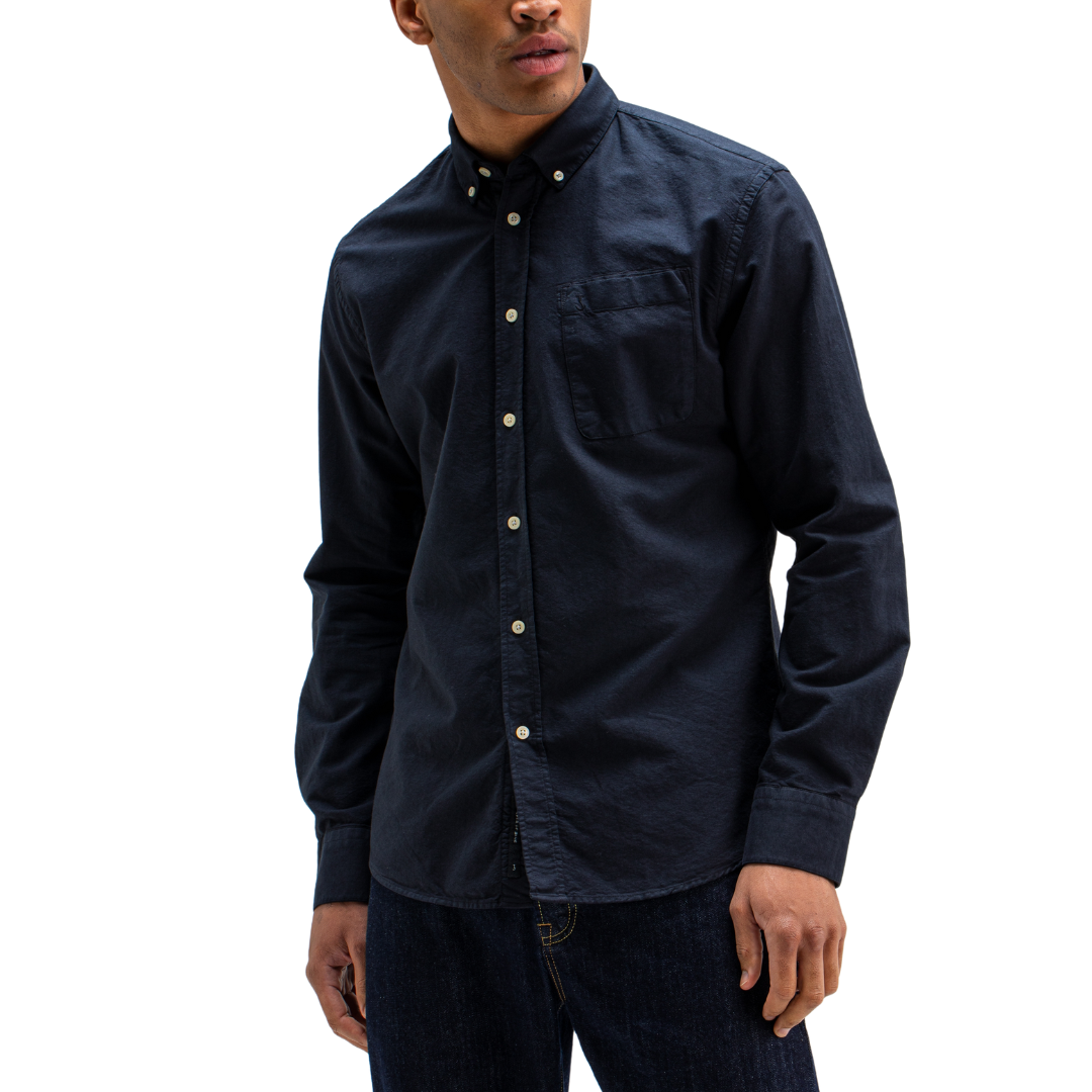 BUTCHER OF BLUE || AIDAN COTTON OXFORD SHIRT ALASKA BLUE