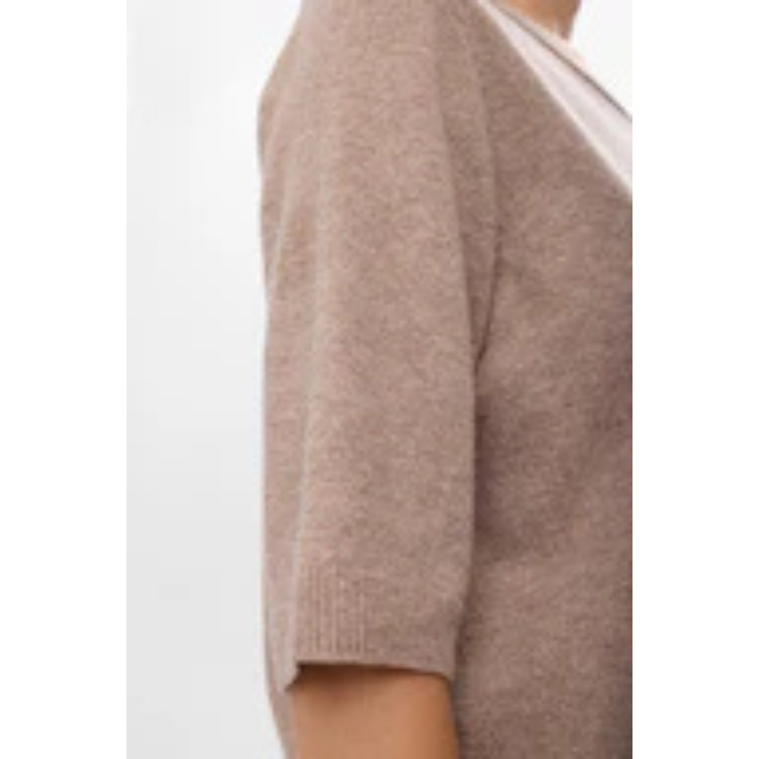 NÜMPH || NUKALLY SS PULLOVER TAUPE GREY