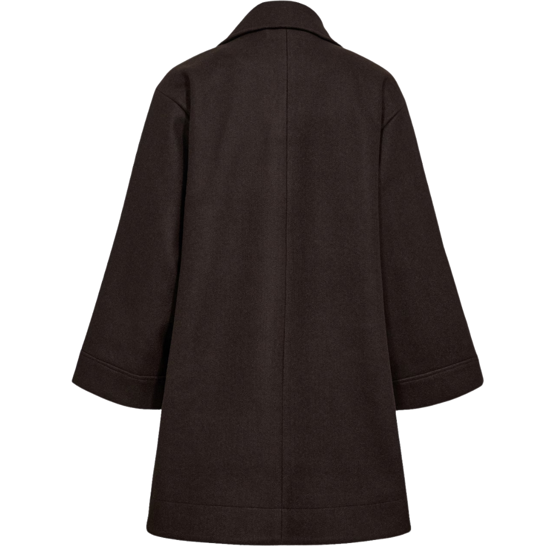 NÜMPH || NUKIMBERLY COAT BLACK COFFEE