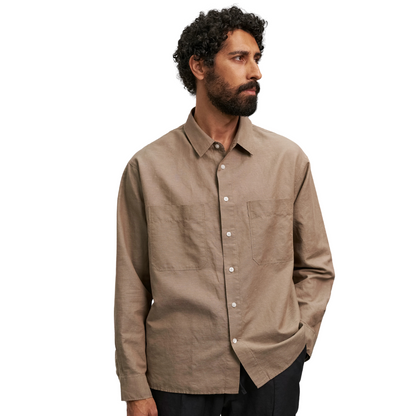 ABOUT COMPANIONS || DARIO SHIRT LINEN WALNUT