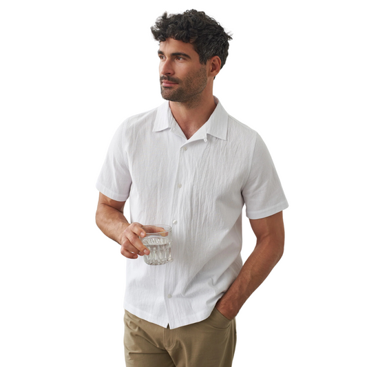 ABOUT COMPANIONS || KUNO SHIRT ECO CRINCLE WHITE