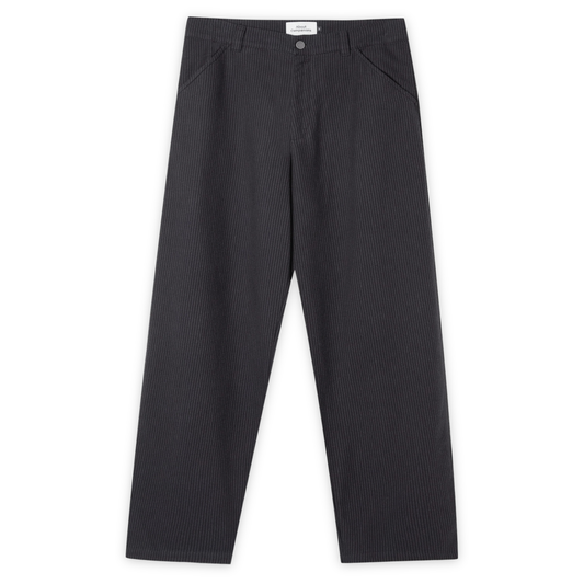 ABOUT COMPANIONS || CARLO TROUSERS ECO FLANNEL STRIPED CHARCOAL