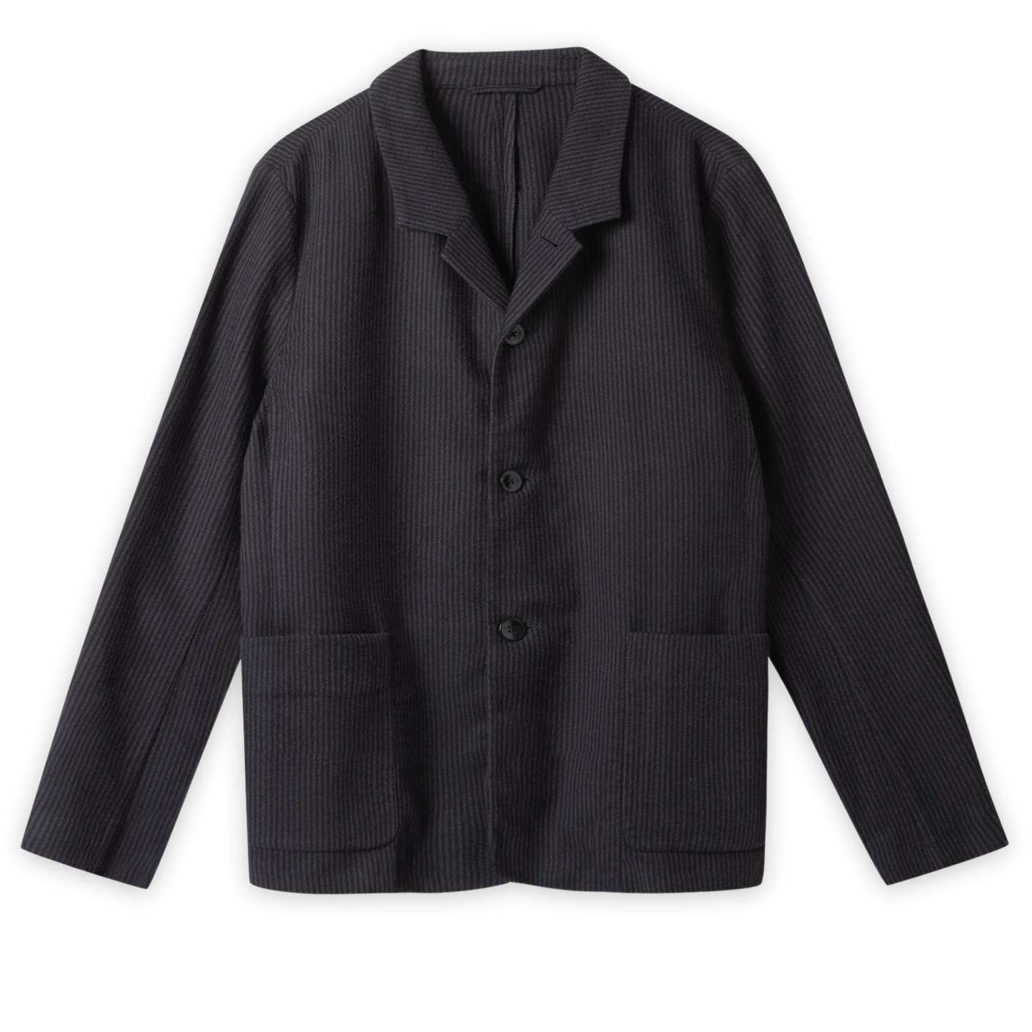 ABOUT COMPANIONS || ELMAR BLAZER ECO FLANNEL STRIPED CHARCOAL