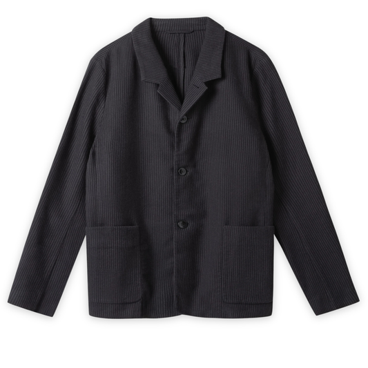 ABOUT COMPANIONS || ELMAR BLAZER ECO FLANNEL STRIPED CHARCOAL