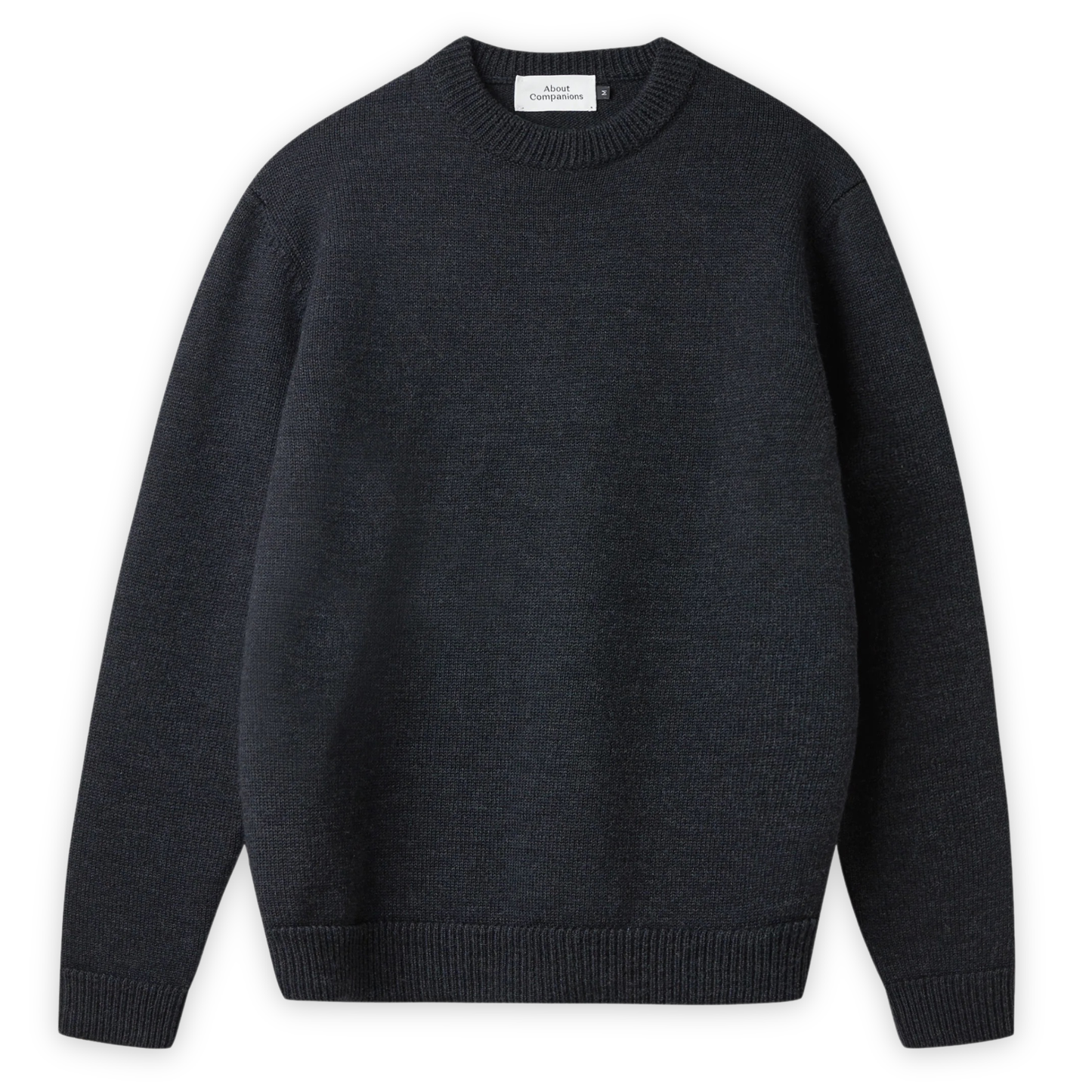 ABOUT COMPANIONS || MORTEN JUMPER PURE MERINO MEL. BLACK