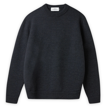 ABOUT COMPANIONS || MORTEN JUMPER PURE MERINO MEL. BLACK