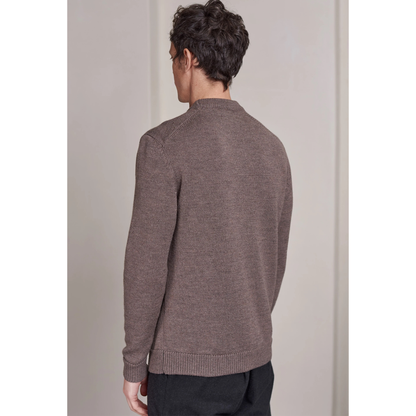 ABOUT COMPANIONS || MORTEN JUMPER PURE MERINO MEL. TAUPE