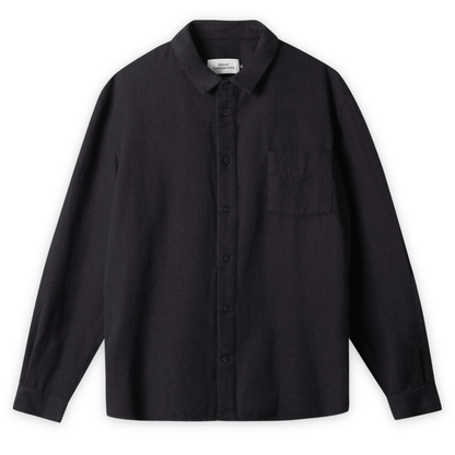 ABOUT COMPANIONS || SIMON SHIRT BLACK ECO FLANNEL