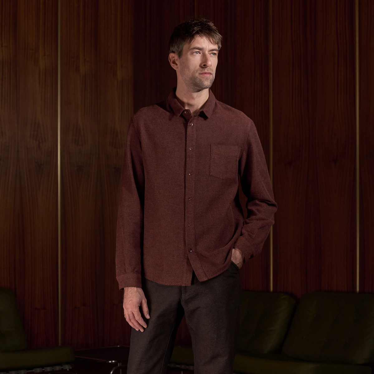 ABOUT COMPANIONS || SIMON SHIRT ECO FLANNEL BRICK