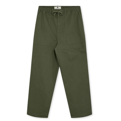 ANERKJENDT || AKJAKOB FATIQUE COTTON PANTS OLIVINE