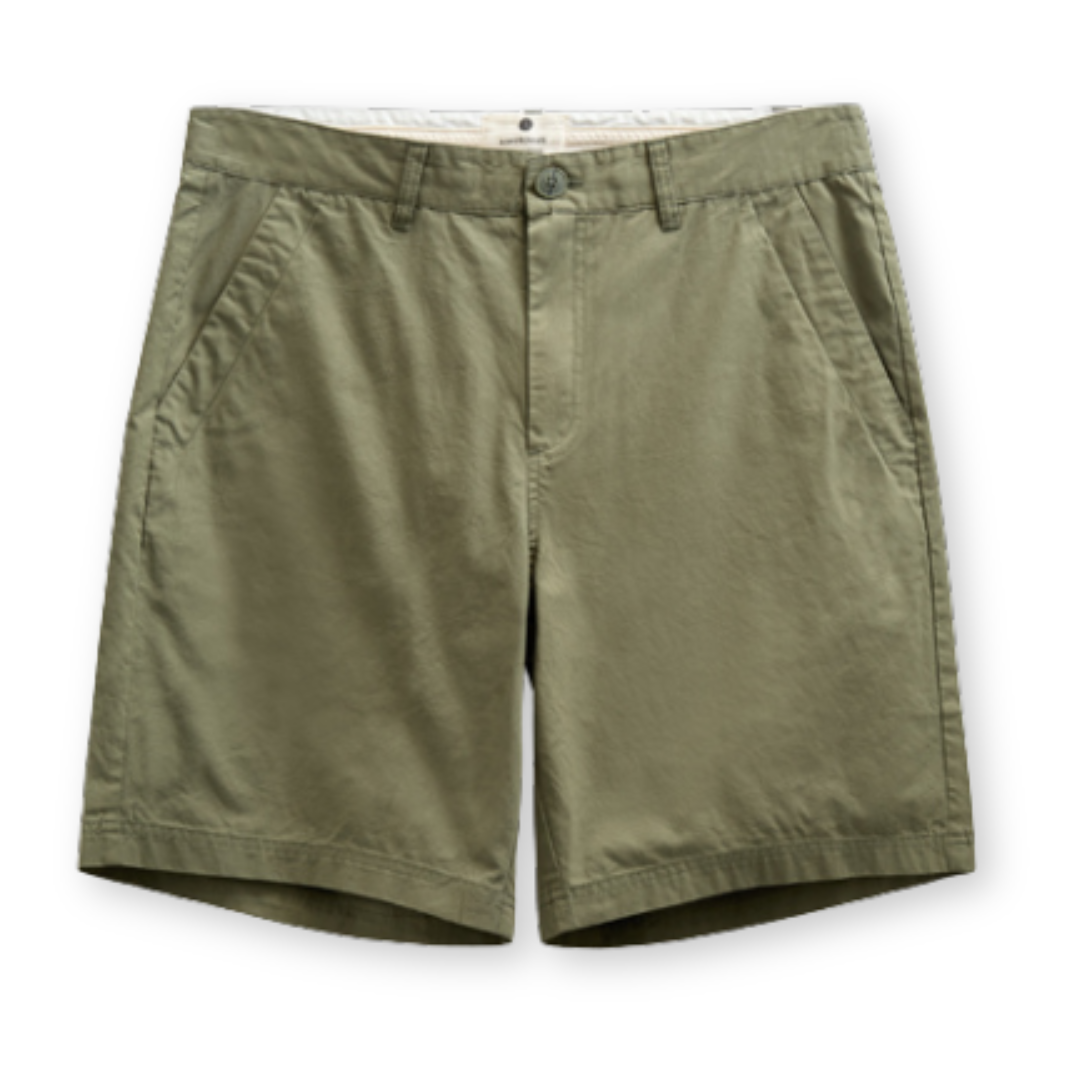 ANERKJENDT || AKJAN COTTON POPLIN SHORTS LODEN GREEN