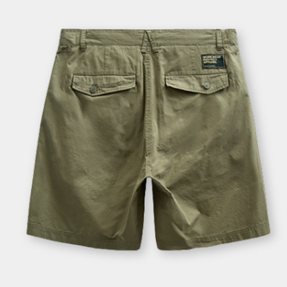 ANERKJENDT || AKJAN COTTON POPLIN SHORTS LODEN GREEN