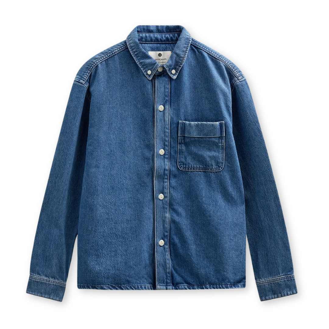 ANERKJENDT || AKOTTO DENIM OVERSHIRT LIGHT BLUE