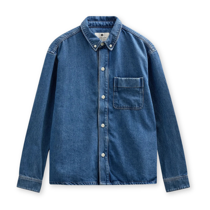 ANERKJENDT || AKOTTO DENIM OVERSHIRT LIGHT BLUE