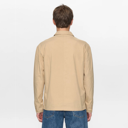 ANERKJENDT || AKODIN COTTON POPLIN OVERSHIRT INCENSE