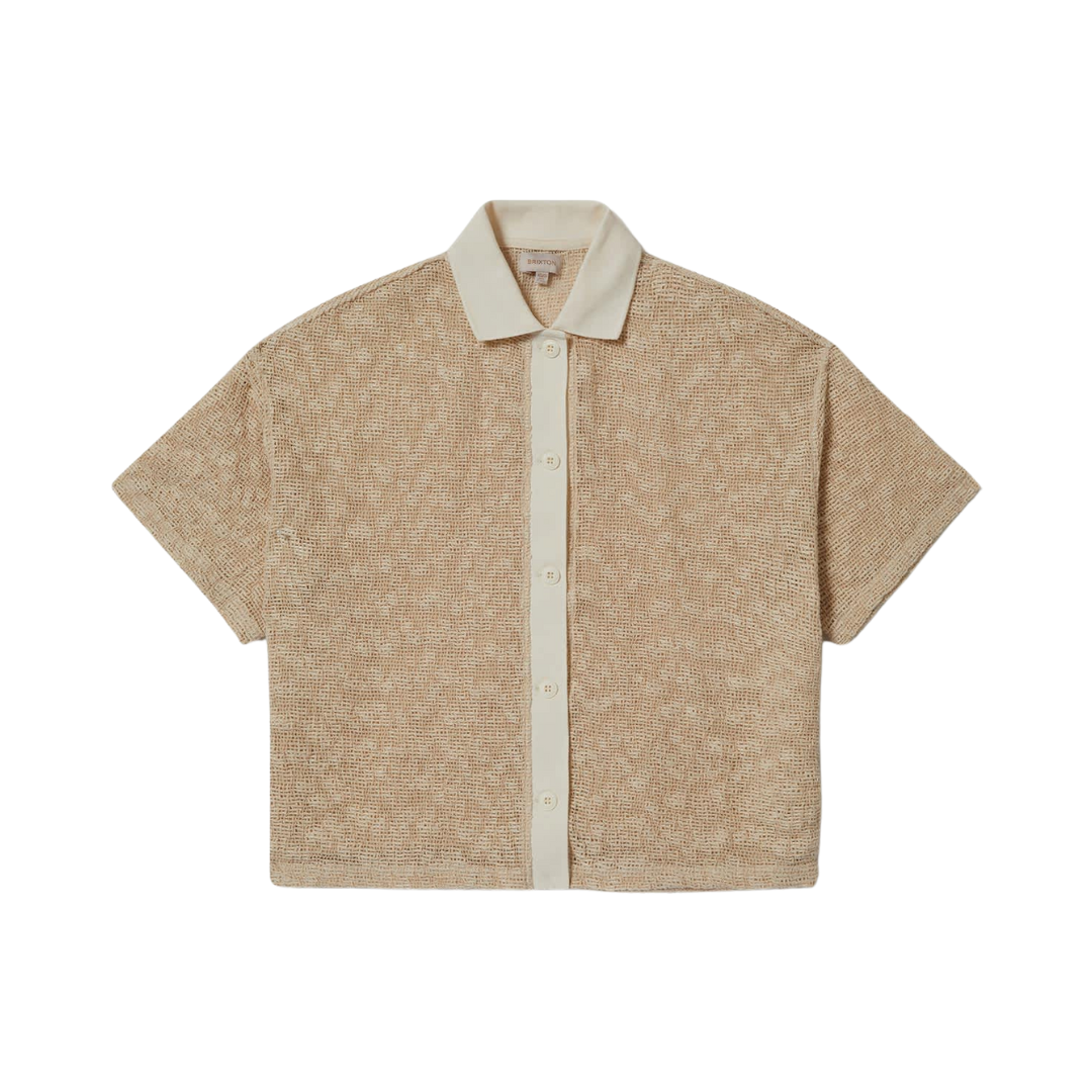 BRIXTON || CAMP MESH BUTTON DOWN SS POLO