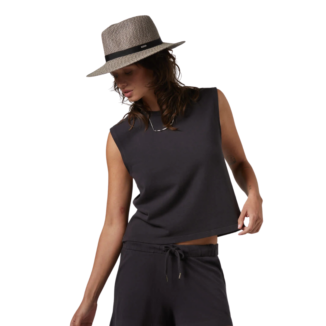 BRIXTON || CAREFREE ORGANIC MUSCLE TAN BLACK