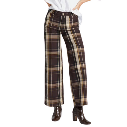 BRIXTON || VICTORY WIDE LEG PANT SEAL BROWN BRIGHT GOLD