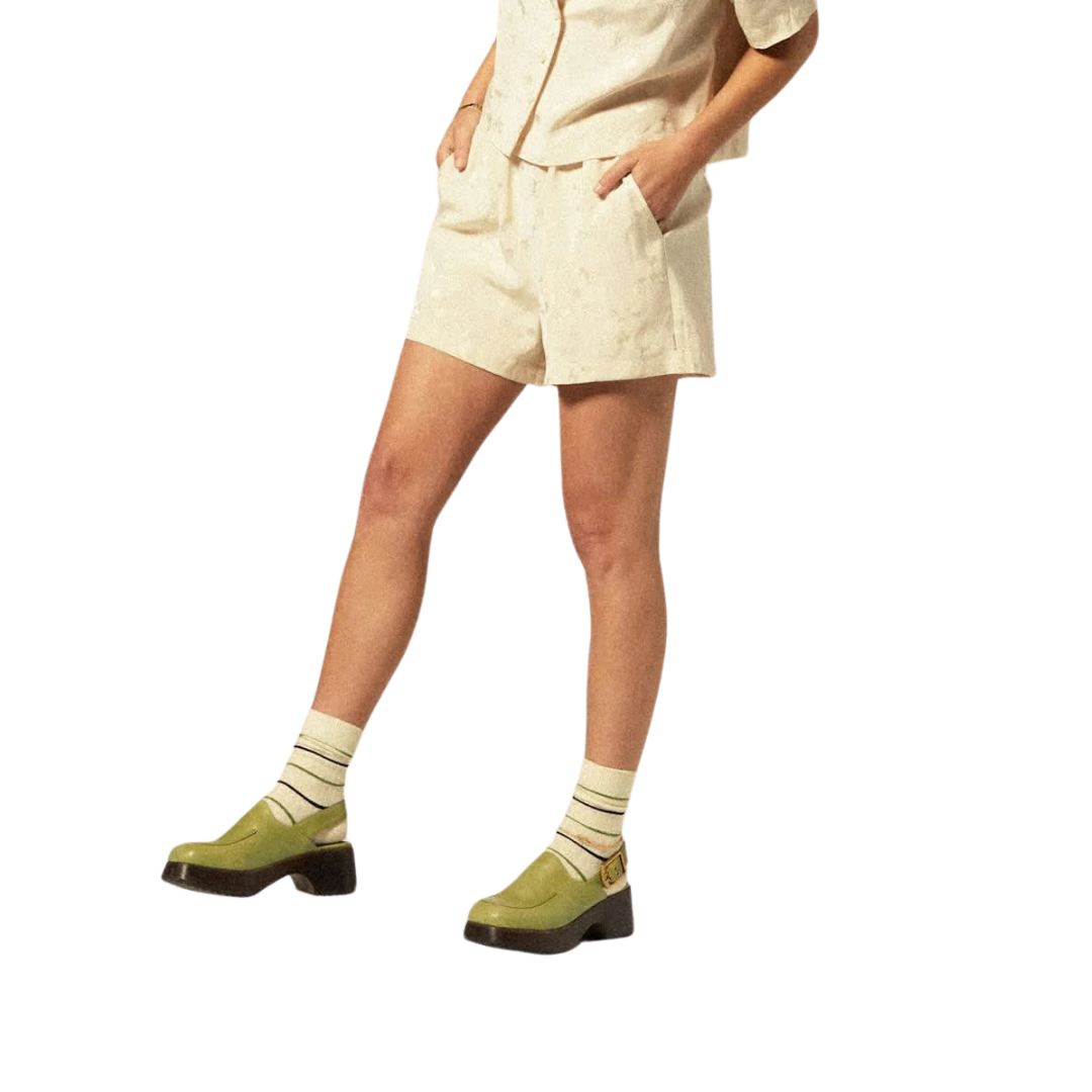 BRIXTON || SILKY SS JACQUARD BUTTON DOWN WHITECAP