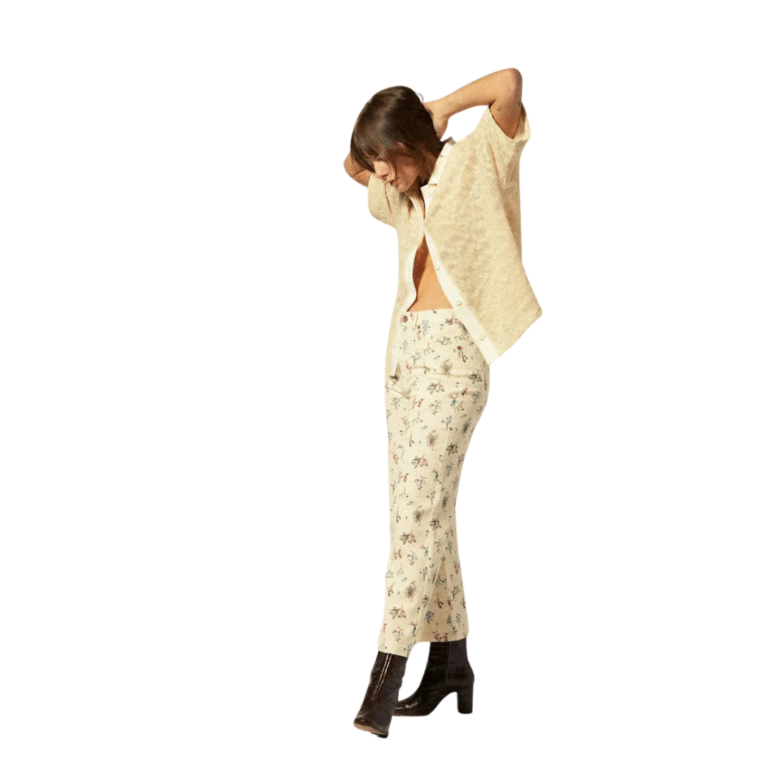BRIXTON || MARGO CROPPED 5 POCKET PANT WHITECAP