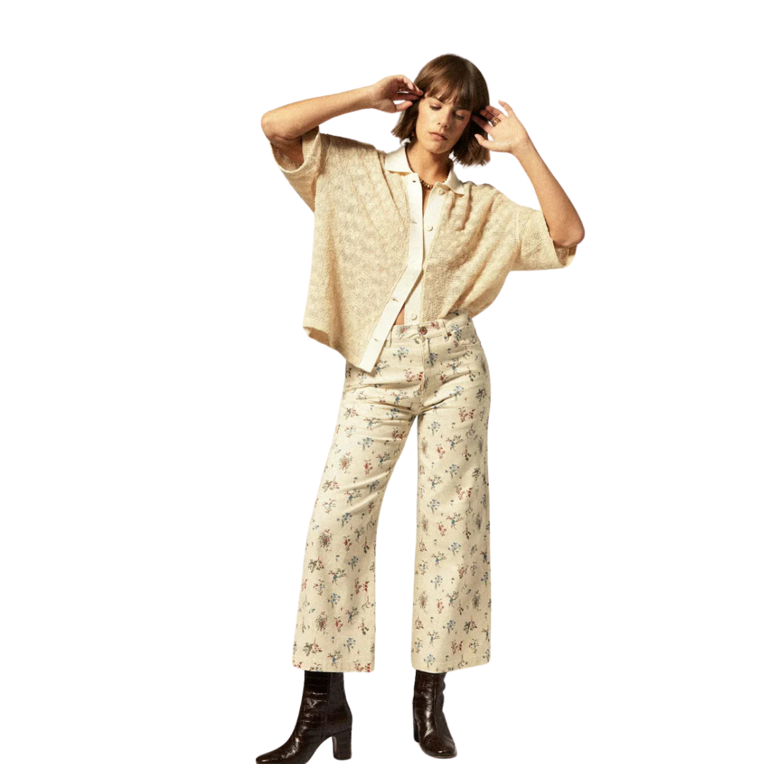 BRIXTON || MARGO CROPPED 5 POCKET PANT WHITECAP