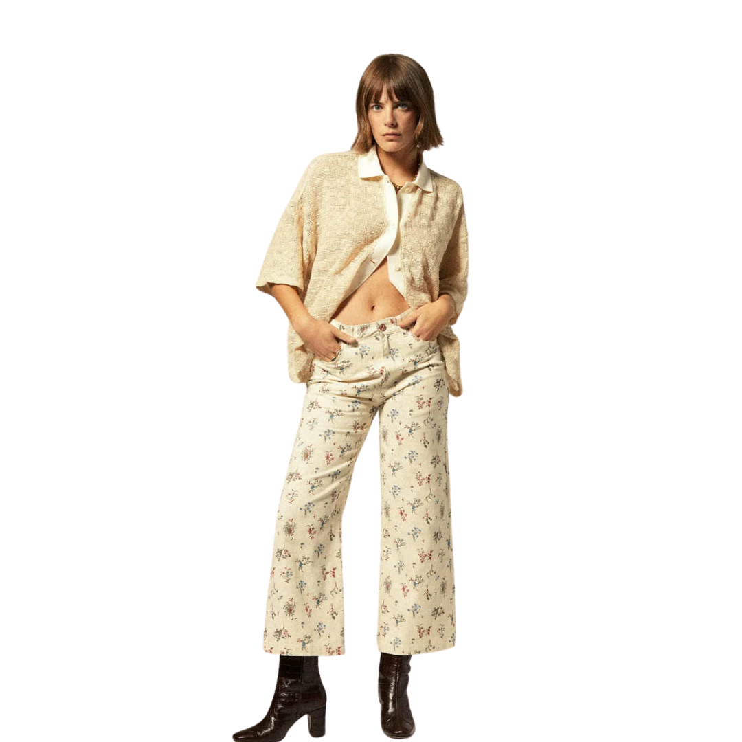 BRIXTON || MARGO CROPPED 5 POCKET PANT WHITECAP