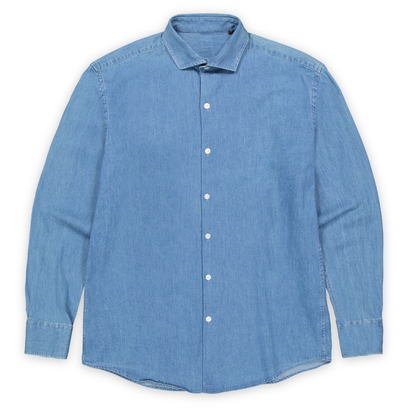 BUTCHER OF BLUE || AIDAN CLEAN LT. DENIM SHIRT SHARK BLUE MEN