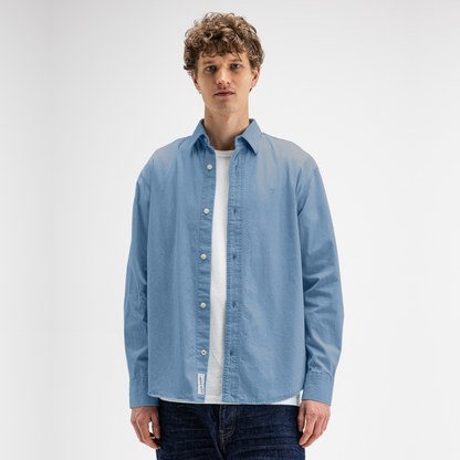 BUTCHER OF BLUE || AIDAN CLEAN LT. DENIM SHIRT SHARK BLUE MEN