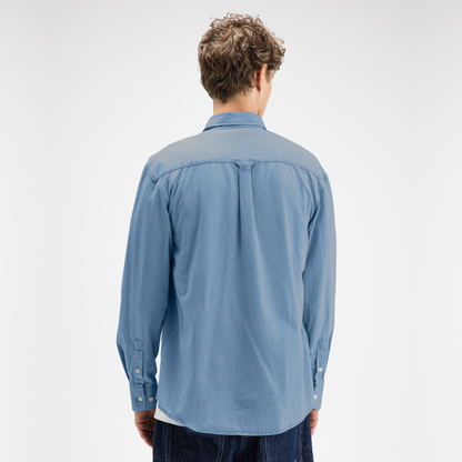 BUTCHER OF BLUE || AIDAN CLEAN LT. DENIM SHIRT SHARK BLUE MEN