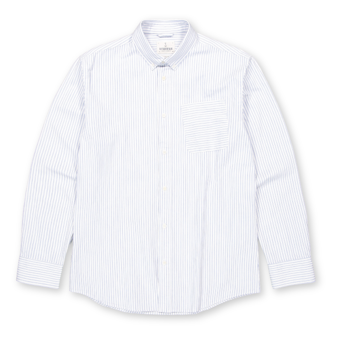 BUTCHER OF BLUE || AIDAN STRIPE SHIRT HORIZON BLUE