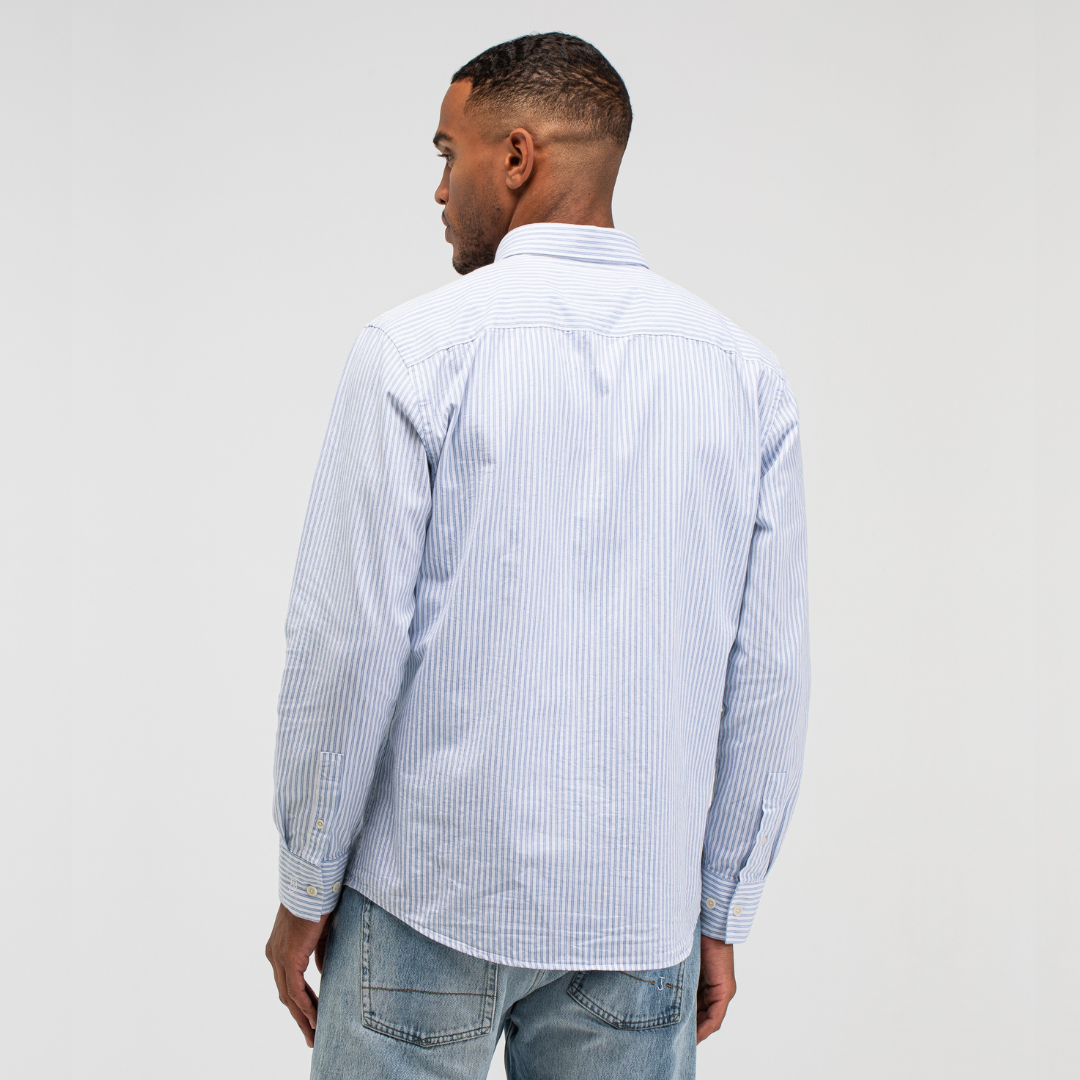 BUTCHER OF BLUE || AIDAN STRIPE SHIRT HORIZON BLUE
