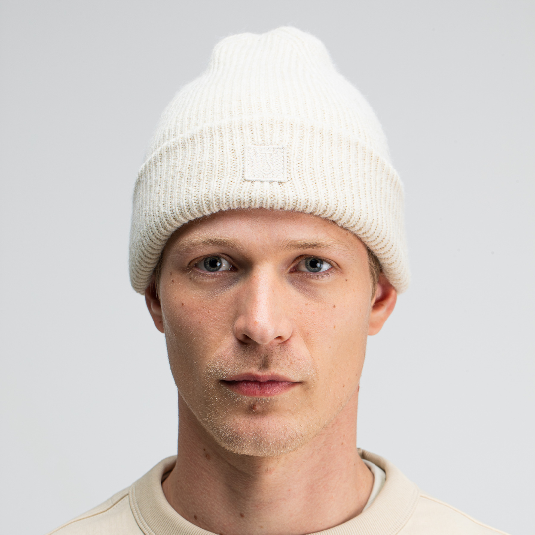 BUTCHER OF BLUE || ARMY WOOL HOOK BEANIE BEIGE GREY