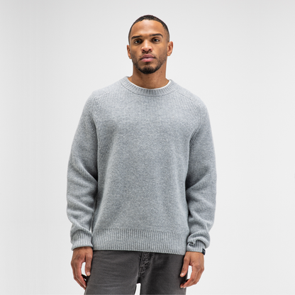 BUTCHER OF BLUE || CARTER KNIT CREW GREY MELANGE