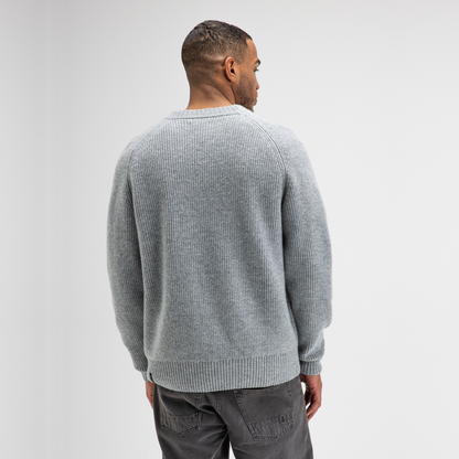 BUTCHER OF BLUE || CARTER KNIT CREW GREY MELANGE