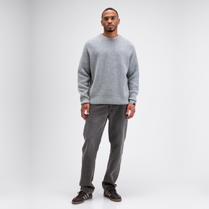 BUTCHER OF BLUE || CARTER KNIT CREW GREY MELANGE