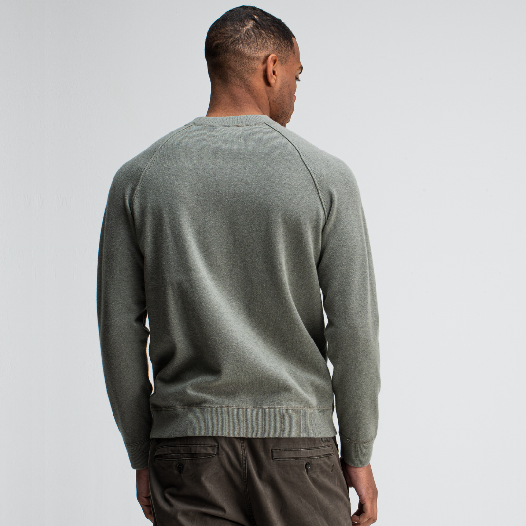 BUTCHER OF BLUE || CLIFDEN SWEAT CREW GRANITE GREEN