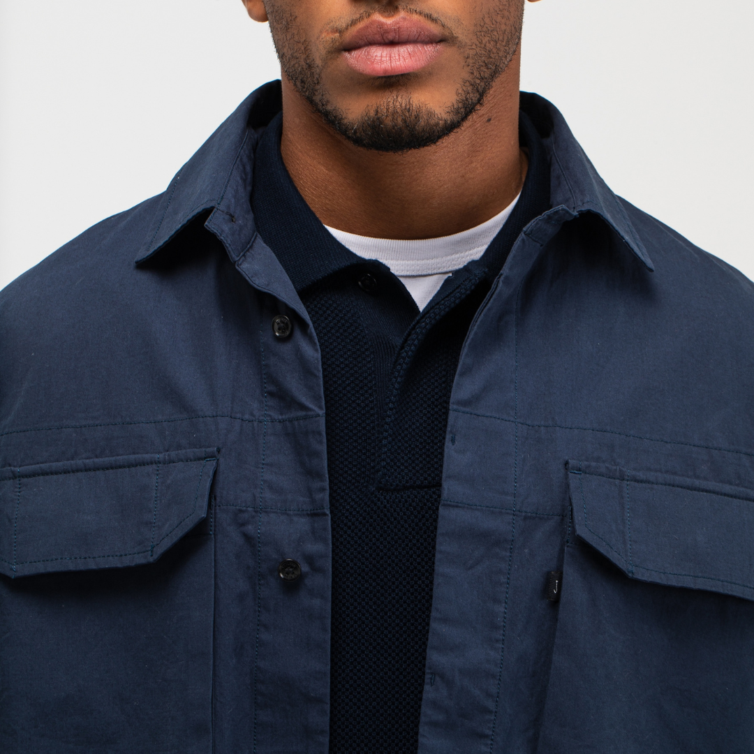 BUTCHER OF BLUE || DAN COTTON OVERSHIRT ALASKA BLUE