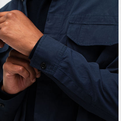 BUTCHER OF BLUE || DAN COTTON OVERSHIRT ALASKA BLUE