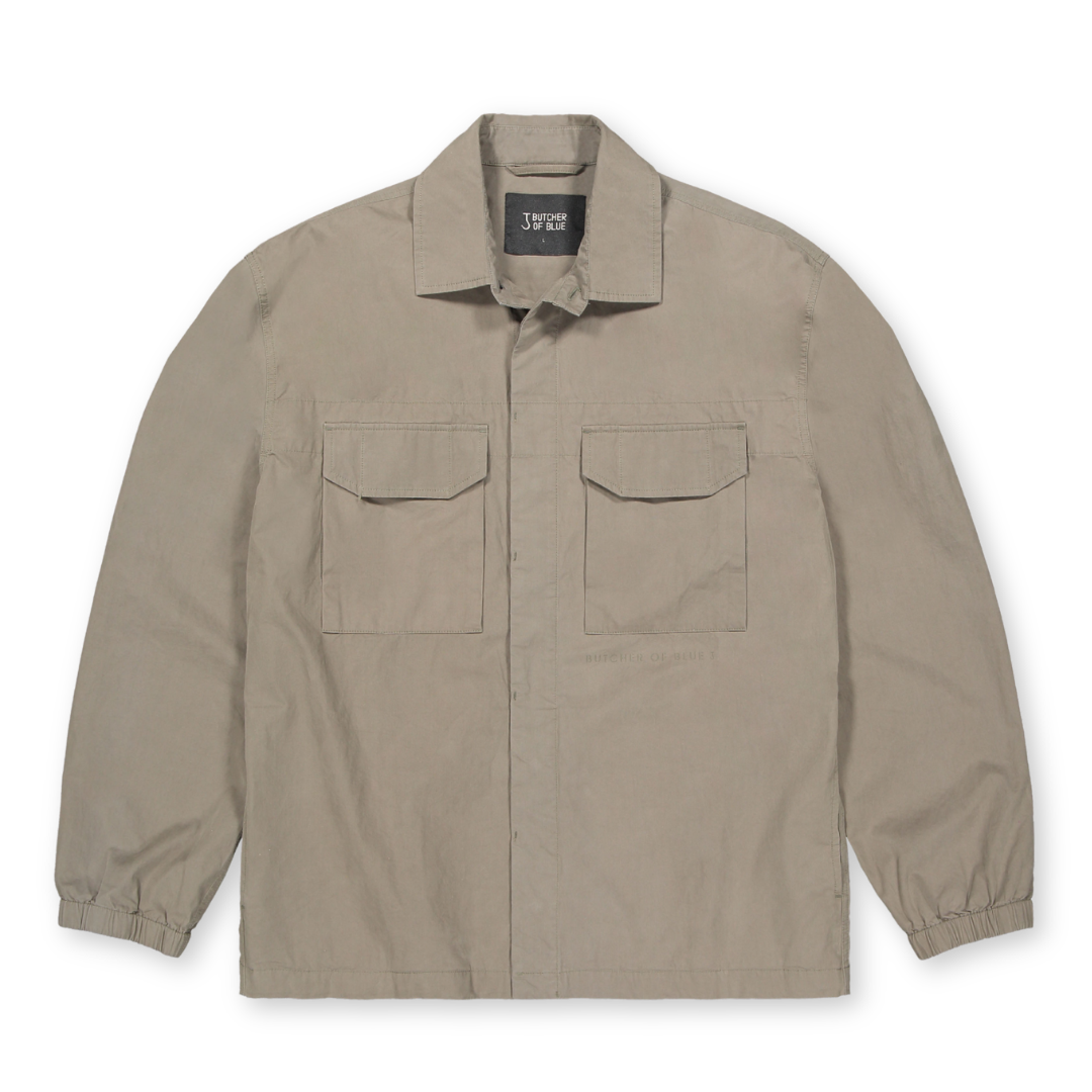 BUTCHER OF BLUE || DAN COTTON OVERSHIRT GRANITE GREEN