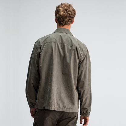 BUTCHER OF BLUE || DAN COTTON OVERSHIRT GRANITE GREEN