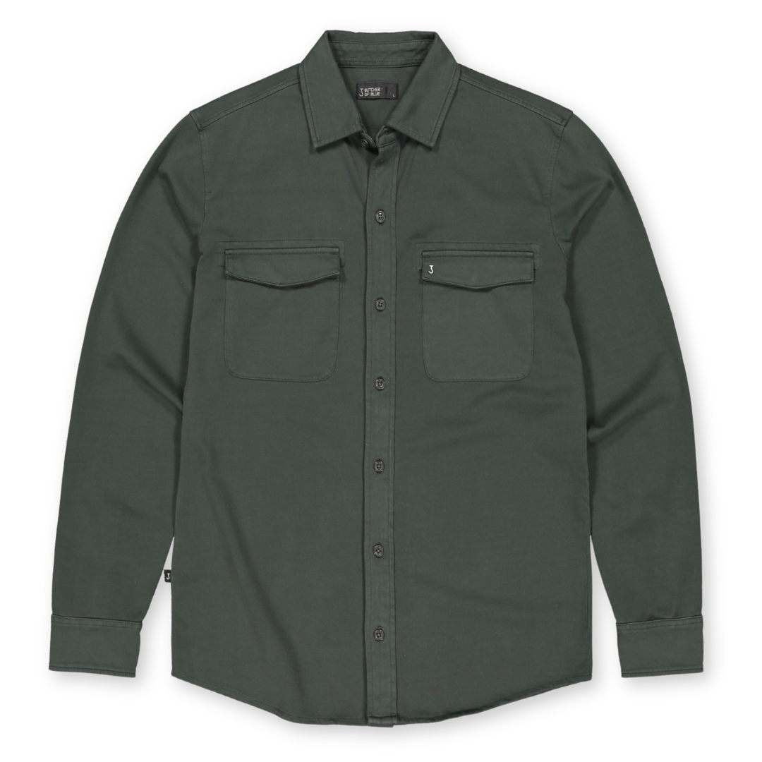 BUTCHER OF BLUE || FINN POCKET JERSEY OVERSHIRT CONDA GREEN