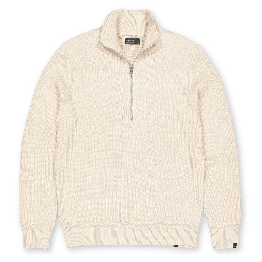 BUTCHER OF BLUE || GALWAY HALF ZIP LT. SAND