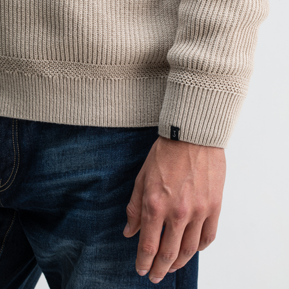 BUTCHER OF BLUE || GALWAY HALF ZIP LT. SAND